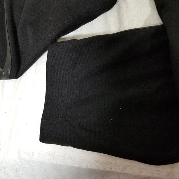 Metaphor Faux Leather Stretch Legging Pant Bottom 14P Black Tuxedo Gothic Punk A - Picture 10 of 11